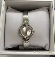 NEW Accutime Watch Original Gift Box Fresh Battery Iced Heart Accent Fits To 8”