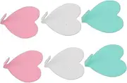 UPKOCH 6pcs Heart Shaped Adhesive Hooks for Walls Reliable Wall Mounted Hangers for Keys Towels and Home Decor Strong Adhesion for Bedrooms Living Rooms and Bathrooms