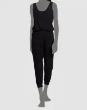 $230 Commando Women's Black Butter Tank Lounge Jumpsuit Size M