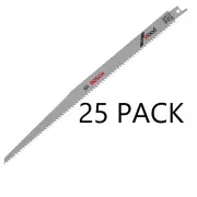 Bosch 25 Pack of Genuine OEM Replacement Reciprocating Saw Blades, RW126-25PK