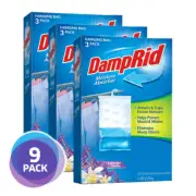 [9 PACK] DampRid Hanging Bag Moisture Absorber - Lavender Vanilla Scent Damp Rid