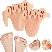 Lpsdssre Toe Spacers For Women | Feet Splinter Five Holes Design | Thickened Foot Corrector, Arch Massage Half-Size Mat For Women Male