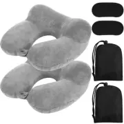 2 Pack Inflatable Travel Pillow for Airplanes Inflatable Neck Flight Pillows ...