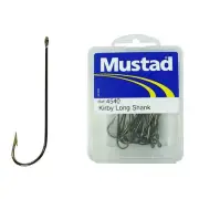 MUSTAD 100 x 4540 1/2 Bronze Long Shank Kirby Fishing Hooks