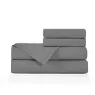 Sheet Set Breathable Cooling Sheets Dark Grey Extra Soft Deep Pockets Bed Sheets