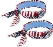 Ergodyne Chill Its 6700CT Cooling Bandana, Lined with Evaporative PVA Material for Fast Cooling Relief, Tie for Adjustable Fit, 2-Pack