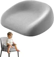 Toddler Booster Seat Square Dismountable Booster Seat with Adjustable Safety Belts Non-Slip Reusable Children Booster Seat for Home, Restaurants, Theaters, Grey Toddler Booster Seat