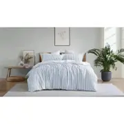 Ardor Boudoir Queen Frankie Stripe Quilt Cover Set Blue