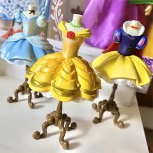 萬代BANDAI扭蛋迪士尼公主們的衣架連衣裙白雪公主灰姑娘貝兒擺件