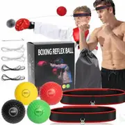 Reflex Ball Boxing Training React String Headband Carry Bag Hand Wraps Coordination Punching Speed Fight Reaction Fitness Gear