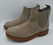 Timberland Womens Size 7 Linden Woods Taupe Gray Nubuck Chelsea Boots Shoes