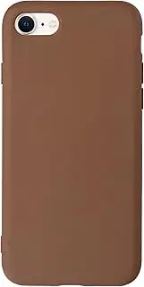 Danbey for iPhone SE 3rd Generation 2022 | SE 2nd 2020, for iPhone 8 | 7, Minimalist Thin Slim Fit Basic Matte Phone Case Shockproof Dust-Proof Solid Color Cover 4.7" inches 10507 - Brown