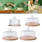 Cake Dome and Turntable Base Glass Transparent Cover for Party