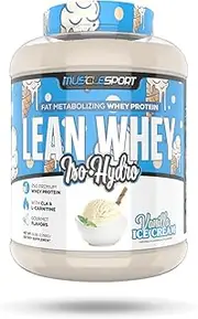 Musclesport Lean Whey Vanilla Ice Cream Iso Hydro Protein Powder 2.27 kg