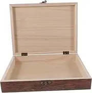 FUNOMOCYA 1 PC Wooden Storage Box Vintage Jewelry Case Jewelry Storage Container Practical Storage Container Rustic Jewelry Case Delicate Treasure Chest Storage Case Wooden Storage Chest