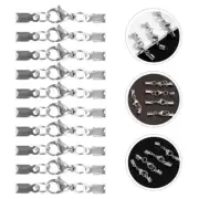 20pcs Necklace End Caps Diy Jewelry Clasps Cord End Caps Jewelry Clasp Closures