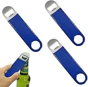 3 Pack Stainless Steel Flat Bottle Opener, 18 * 4CM Solid Durable Heavy Duty Beer Opener for Soda Beer Cocktail, Bottle Opener for Kitchen Bar Restaurant, Multifunction Bottle Opener (BE)