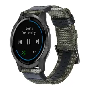 優選精品-佳明Garmin vivoactive 4表帶帆布吉普表帶佳明va4運動表帶配件