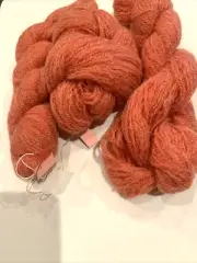 New Unbranded Orange Yarn Lot 3 Skeins 5 Ozs Feels Like Wool or Wool Blend Soft