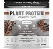 SNAP Organic Plant Based Vegan Protein Powder by Snap Supplements - Nitric Oxide Boosting Protein Powder, Vanilla Bean, BCAA Amino Acid for Muscle Growth, Performance & Recovery - 30 Servings (Vanilla)