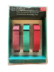 Fitbit Flex Accessory Wristbands 3 Pack Small Violet Teal Pink NIB