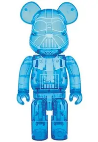 在飛比找Yahoo!奇摩拍賣優惠-金錢貓雜貨全新 Bearbrick 400% 藍色透明 全息