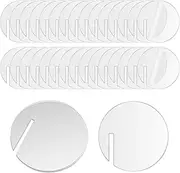 30 Pcs Acrylic Circle Drink Tags Round Party Drink Tag Circle Drink Markers Blank Acrylic Tags Rim of Glass, Wine Glass Disc for Wedding Baby Shower Birthday Party Decoration