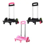 Foldable Trolley Cart 6 Wheels Luggage Cart for Schoolbag Daily Use Children