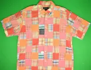 Brooks Brothers Patch Panel Indian Madras/ Chambray S/S Sport Shirt Sz: L (New!)