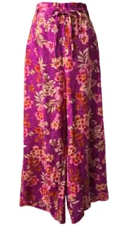 LOFT Linen Wide Leg Pants XL Elastic Waist Drawstring POCKETS Pink Beach Cruise
