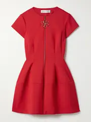 [Oscar de la Renta] Oscar de la Renta - Ponte Mini Dress - Tomato red - US4 US 4 Red