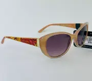 Revlon RVN 60 Sunglasses 100%UVA/UVB Protection Yellow/Brown Frame For Women New