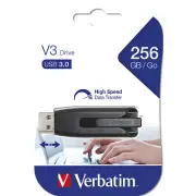 Verbatim Store'n'Go Grey V3 USB 3.0 Flash Drive 256GB Stick Storage For Laptop