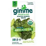 Gimme Avocado And Seasalt Seaweed Roasted Snack 5 piece