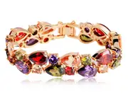 Elegant Rose Gold Mona Lisa Zircon Bracelet for Women