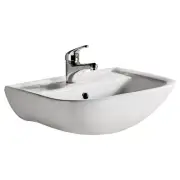 Fienza RAK Lara Wall Hung Basin Gloss White One Tap Hole 510mm x 405mm 600101W