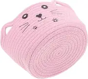 Storage Basket Laundry Basket Cat Nursery Decorative Basket Hats Laundry Basket Cute Laundry Basket Cat Basket Spooky Basket Cotton Rope Pink