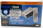 Marine Linksys 5-Port 10/100 Switch Metal Casing Wired 12V/12 Volt Model # SD205