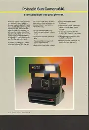 VINTAGE AD SHEET #1746 - POLAROID 640 CAMERA
