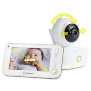 Bebcare Motion - Smart Video Baby Monitor: 4.3" Ultra-Clear Screen, 360� Pan-and-Tilt Camera, Temperature Sensor, Motion and Sound Alert, Auto Baby Tracking Camera (With Breathing Sensor Mat)