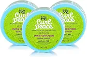 Just for Me Curl Peace Defining Curl & Coil Cream (3 Pack) - Holds & Hydrates, Contains Flaxseed, Avocado Oil & Black Castor Oil, No Animal Testing, 12 oz