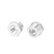1/2BSP Male to 1/4BSP Female Threaded Hex Reducing Bushing Pipe Adapter 2pcs