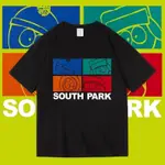 美國卡通動漫遊戲南方公園SOUTH PARK四賤客衰仔樂園男士百分百純棉圓領短袖T恤