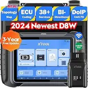 [XTOOL] D8W Wireless OBD2 Scanner: Bidirectional Car Diagnostic Tool with Topology Mapp, Online/Offline ECU Coding, 38+ Resets, Active Test, All System Scan, V.A.G Guide, PMI, CAN FD/DoIP, 3-Year Update