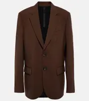 [Petar Petrov] Petar Petrov Ilan single-breasted wool blazer AU 12 brown