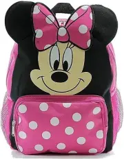 Disney Minnie Mouse 14" Girls Pink Pre School Backpack Book Bag Cute