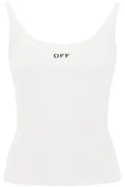 [OFF-WHITE] OFF-WHITE tank top with off embroidery 40 White