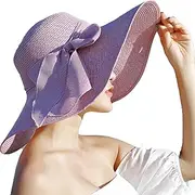 [sxxkuxuan] Women's Wide Brim hat Sun Protection Straw Hat Floppy Foldable roll up hat Summer UV Protection Beach Hats UPF 50+…