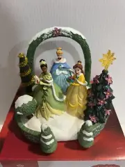 Disney St Nicholas Christmas Princesses Topiary Village Tiana Belle Cinderella