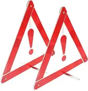 SOLUSTRE 2pcs Warning Sign Folding Triangle Safety Triangles Dot Approved Triangle Roadblock Slow Moving Vehicle Triangle for Vehicles Plastic